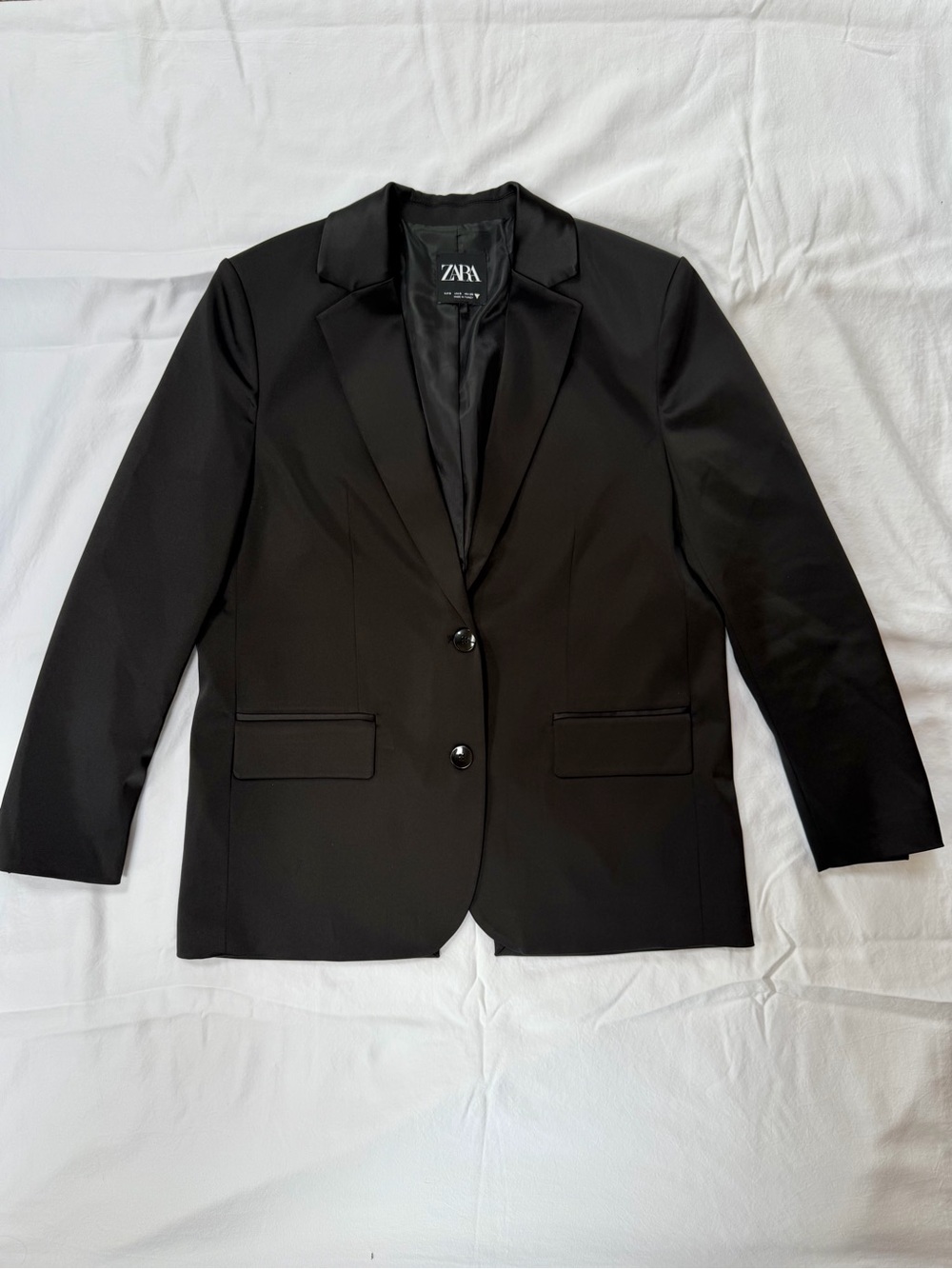 ZARA Black Women's Satin Blazer